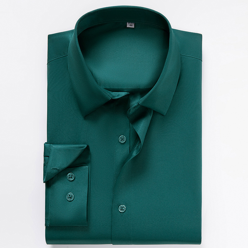 Mens Satin Silk Non Iron Business Dress Shirt (14)