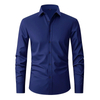 Mens Plus Size Solid Iron Free Dress Shirt