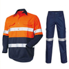 Mens Hi Vis Cotton Long Sleeve Work Shirt