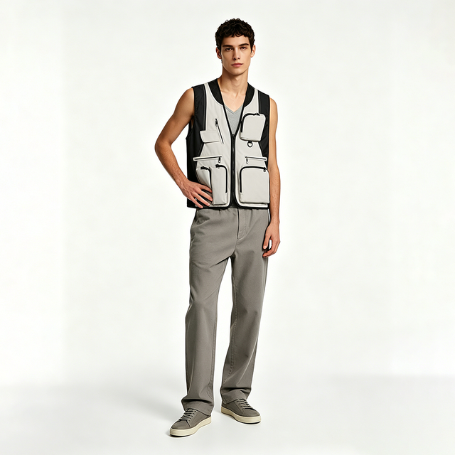 Unisex Printable Breathable Flap Pocket Work Vest