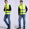 Unisex Zipper Multi Pocket Hi Vis Safety Vest