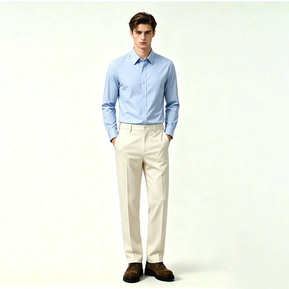 Non Iron Solid Business Work Wear Shirt