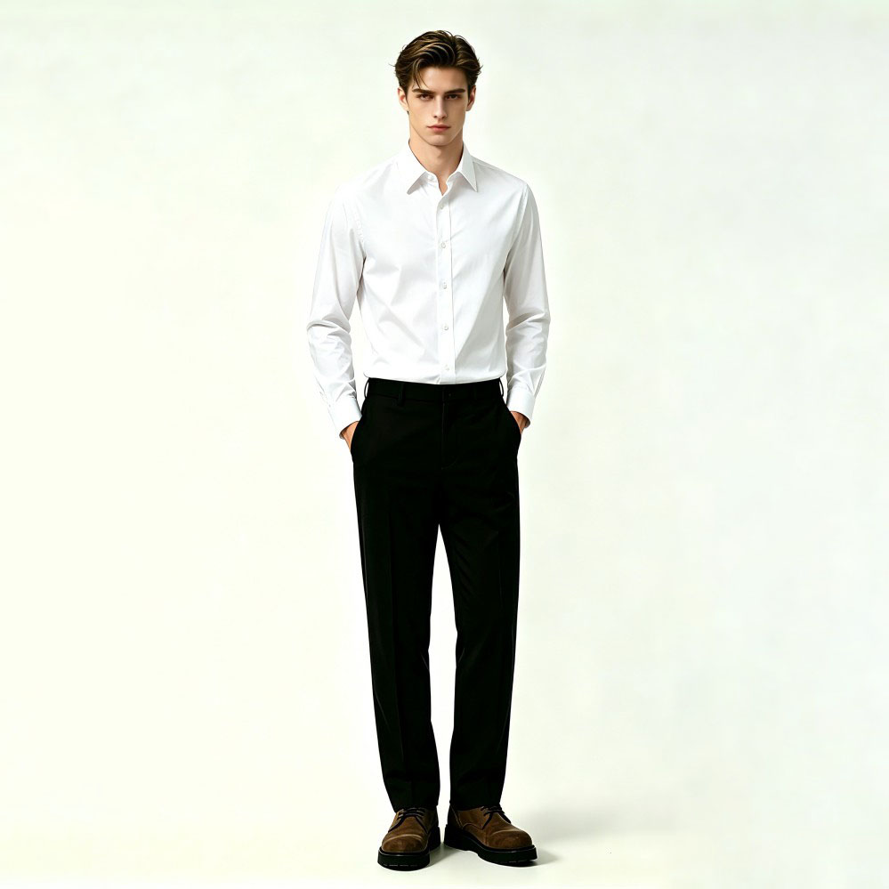 Long-Sleeve Wrinkle-Free Business Shirt
