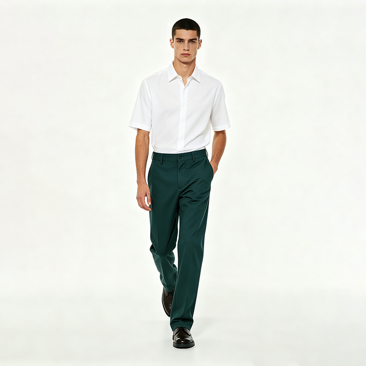 Chino da uomo senza rughe elasticizzati con logo personalizzato