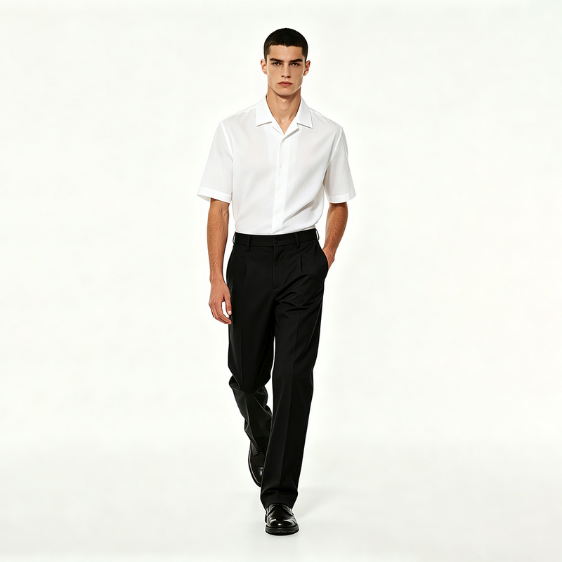 Mens Straight Fit Formal Business Dress Pants