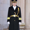 Multi Pocket Warm Double Breasted Hotel Airport Work Coat