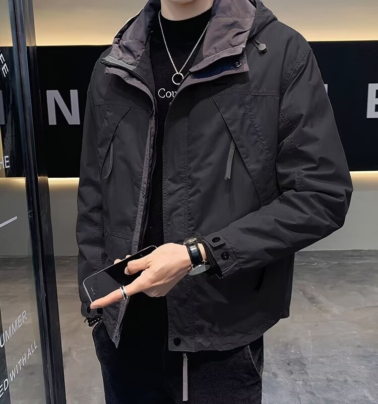 Relaxed-Fit Outdoor Hooded Work Jacket (2)