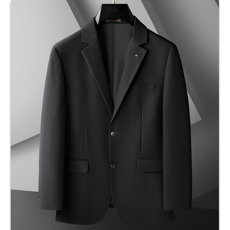 Men's Plus Size Casual Black Blazer