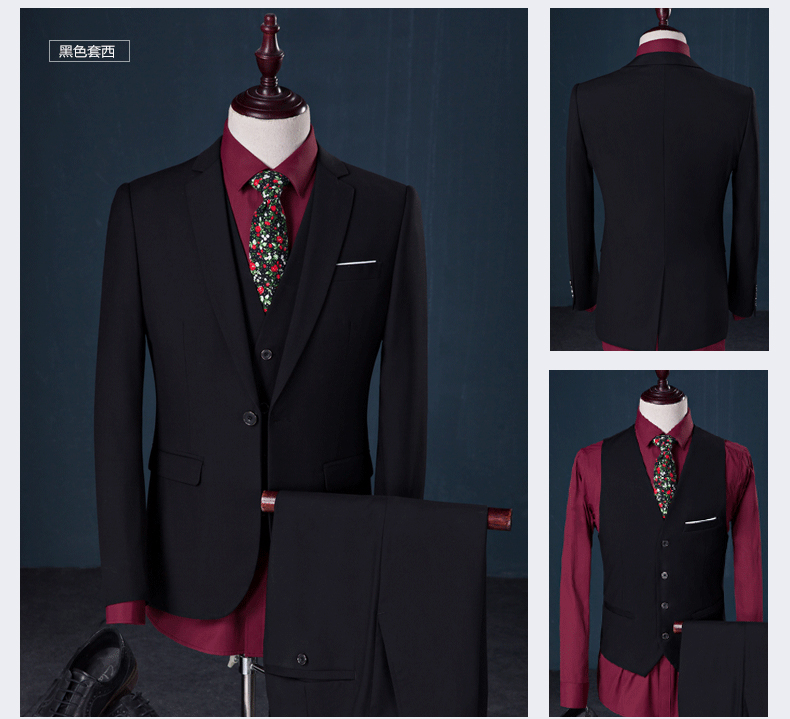 Men's Fashion Business 3 Piece Suit Set (7)