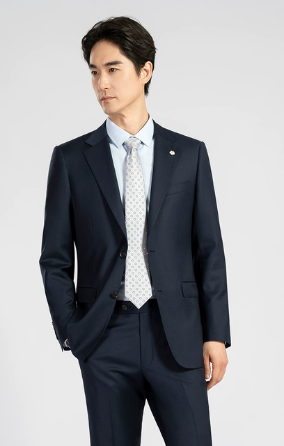 Premium Navy Blue Mens Formal Suit