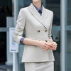 Unisex Double-Breasted Pinstripe Workwear Blazer