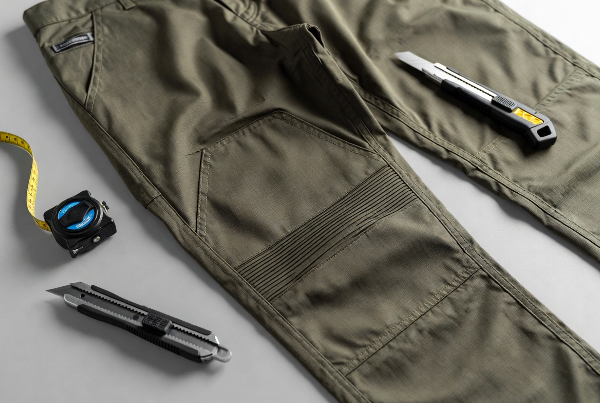 Ripstop Fabric And Knee Panel Detail
