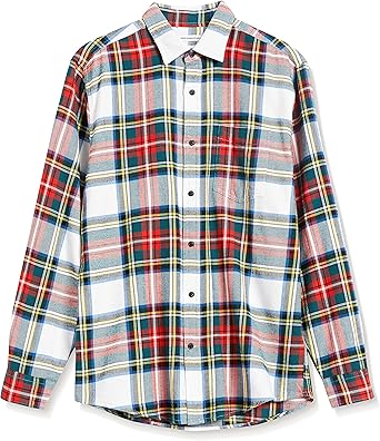 Mens Slim Fit Business Flannel Long Sleeve Shirt (15)