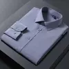 Mens Stretch Solid Business Casual Work Shirt