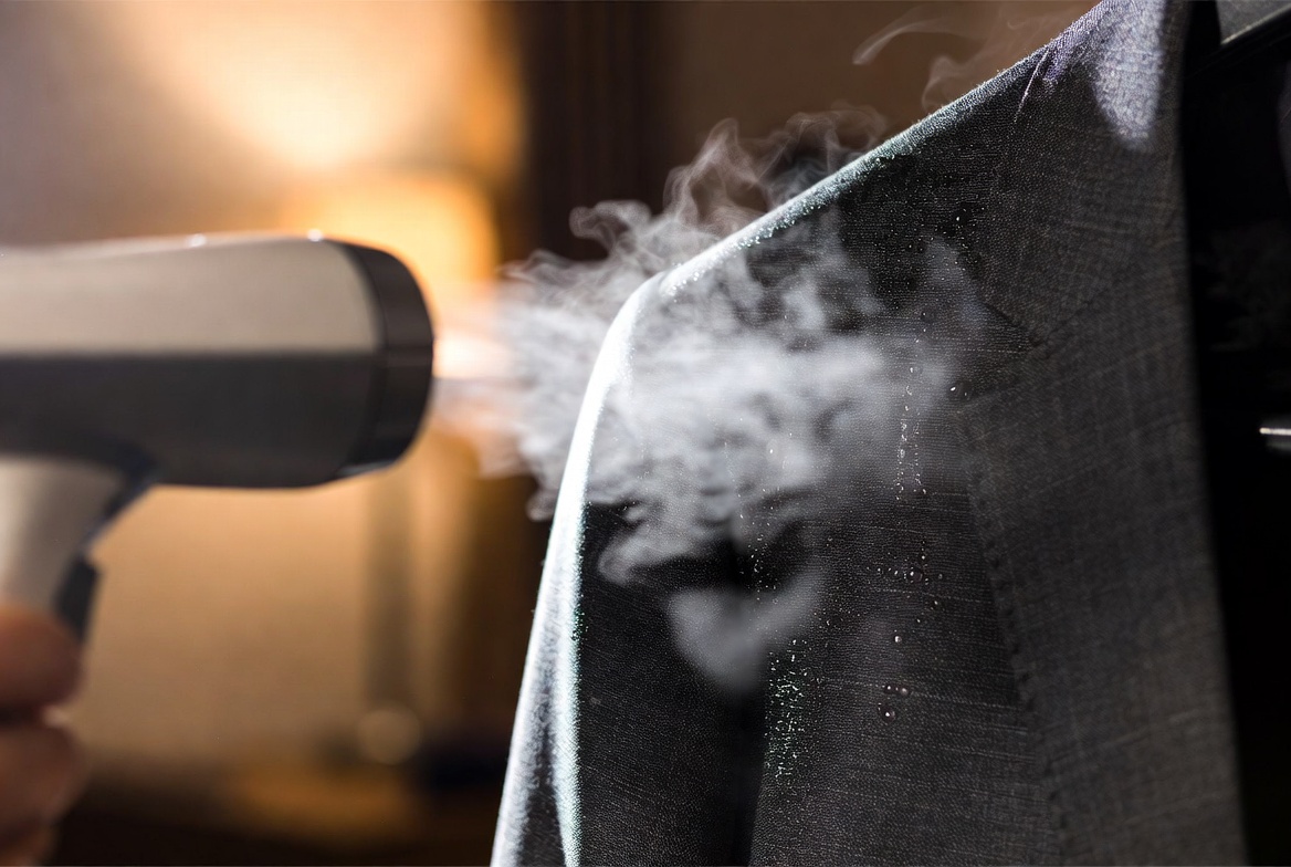 Steam Rising From Suit Fabric