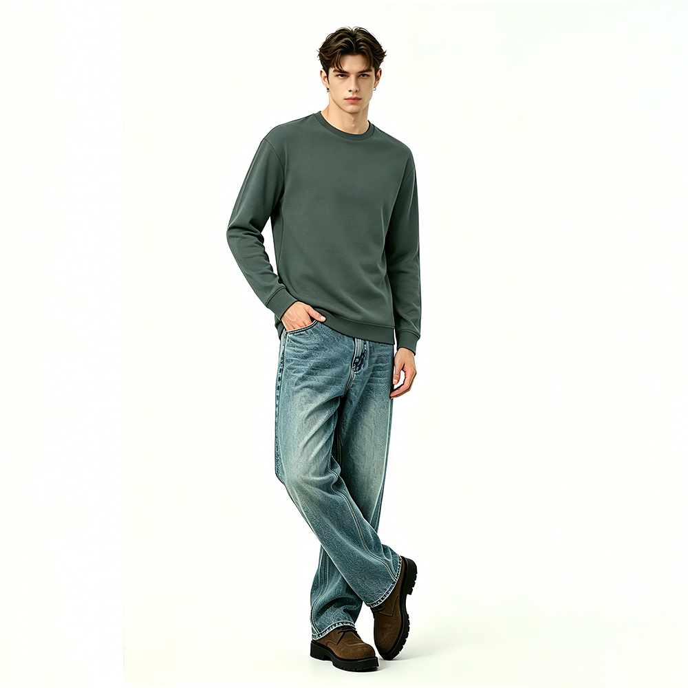 100% Cotton Long-Sleeve Layering T-Shirt