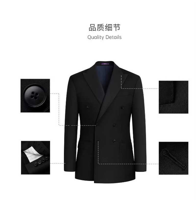 Men's High-Quality Double-Breasted Custom-Made Suit (4)