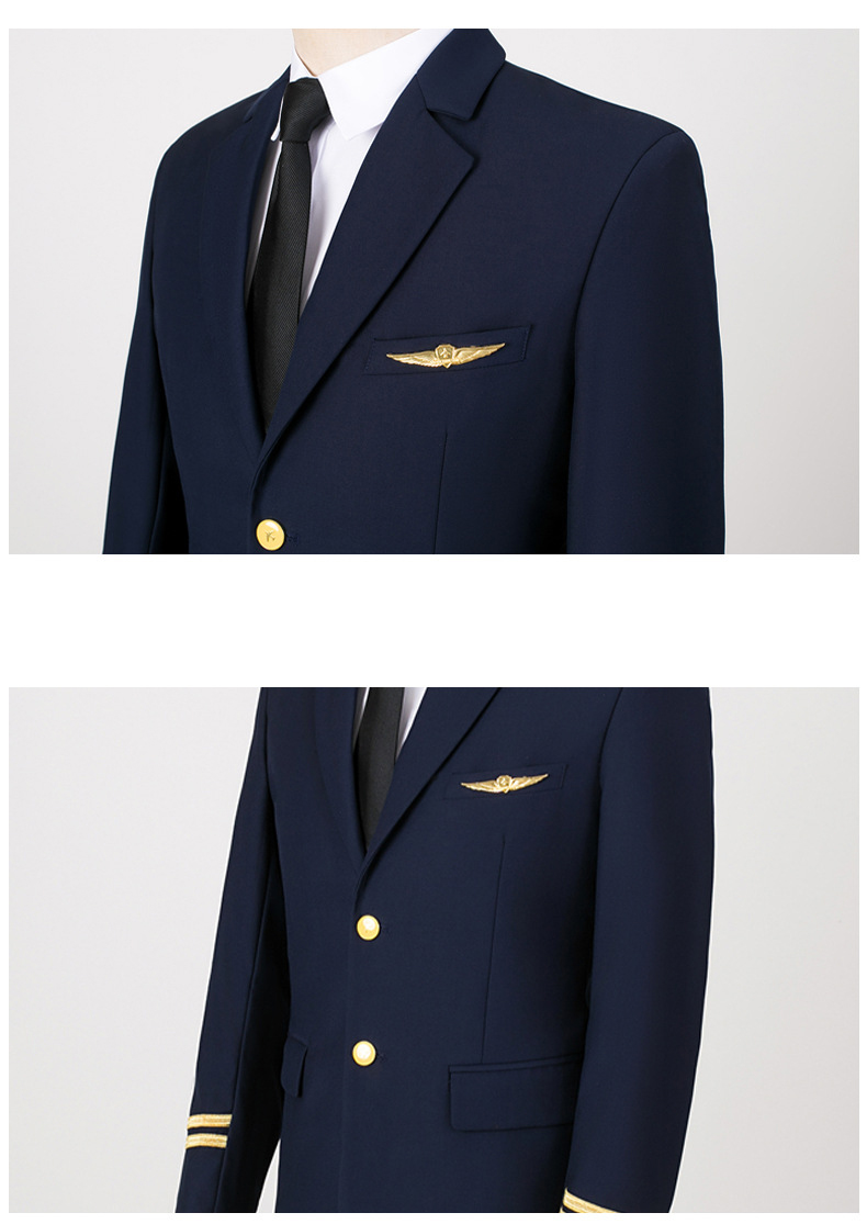 Single Breasted Blue Aviation Pilot Shirt (2)