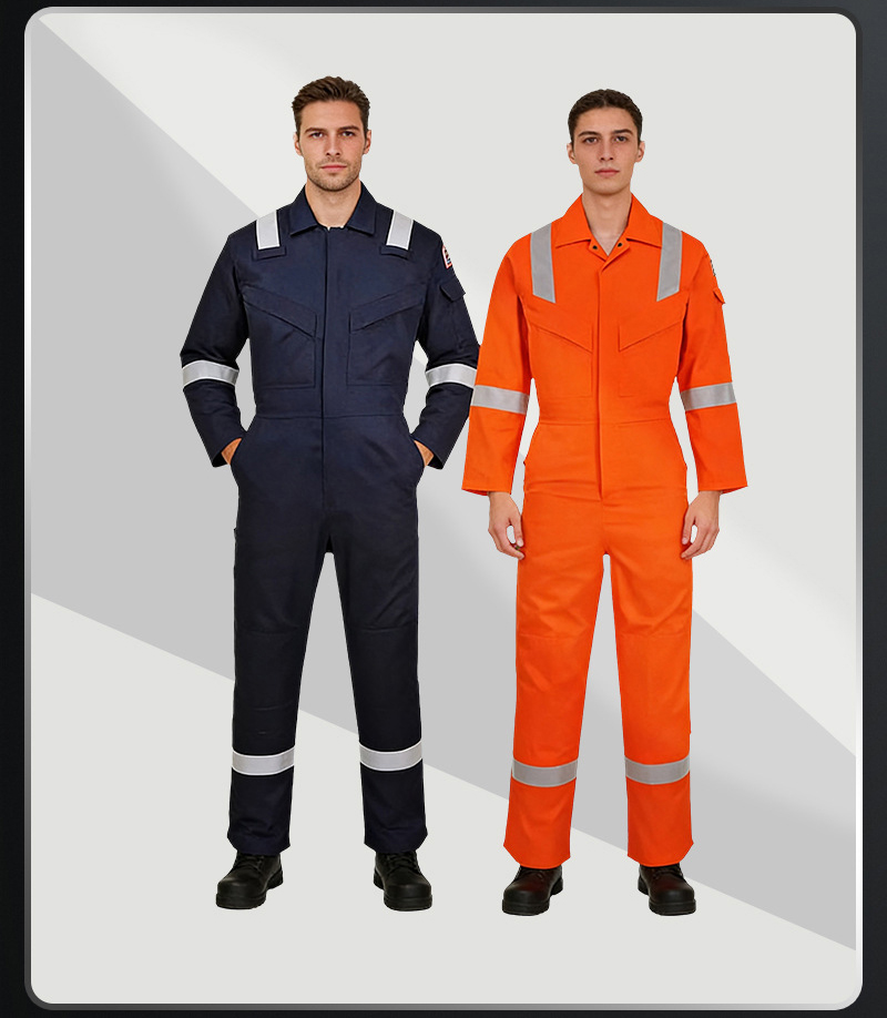 Mens Breathable Cotton Reflective Work Coveralls (1)