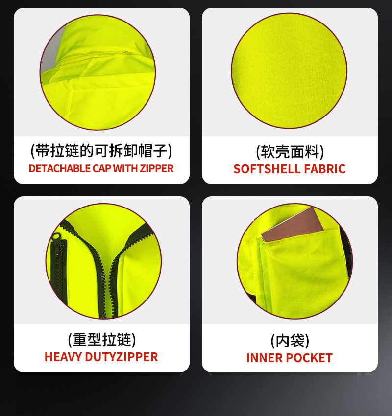 Warm Polar Fleece Construction Safety Jacket (3)