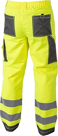 Pantaloni ad alta visibilit&agrave; con tasche per ginocchiere (2)