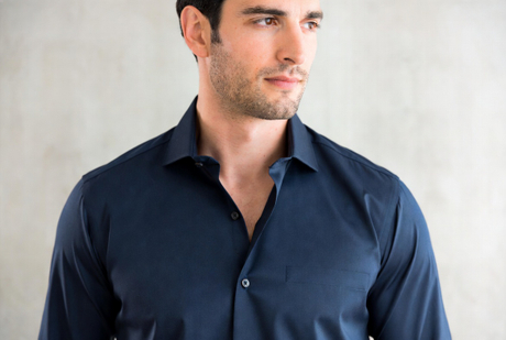 Slim Fit Solid Navy Dress Shirt.jpg