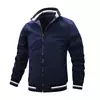 Mens Solid Casual Spring Autumn Jacket