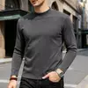 Mens Half High Neck Loose Casual Base Layer Top