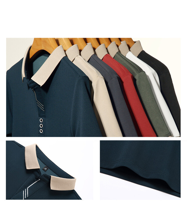 Men Summer Solid Polo Shirt Breathable Casual Wear (2)