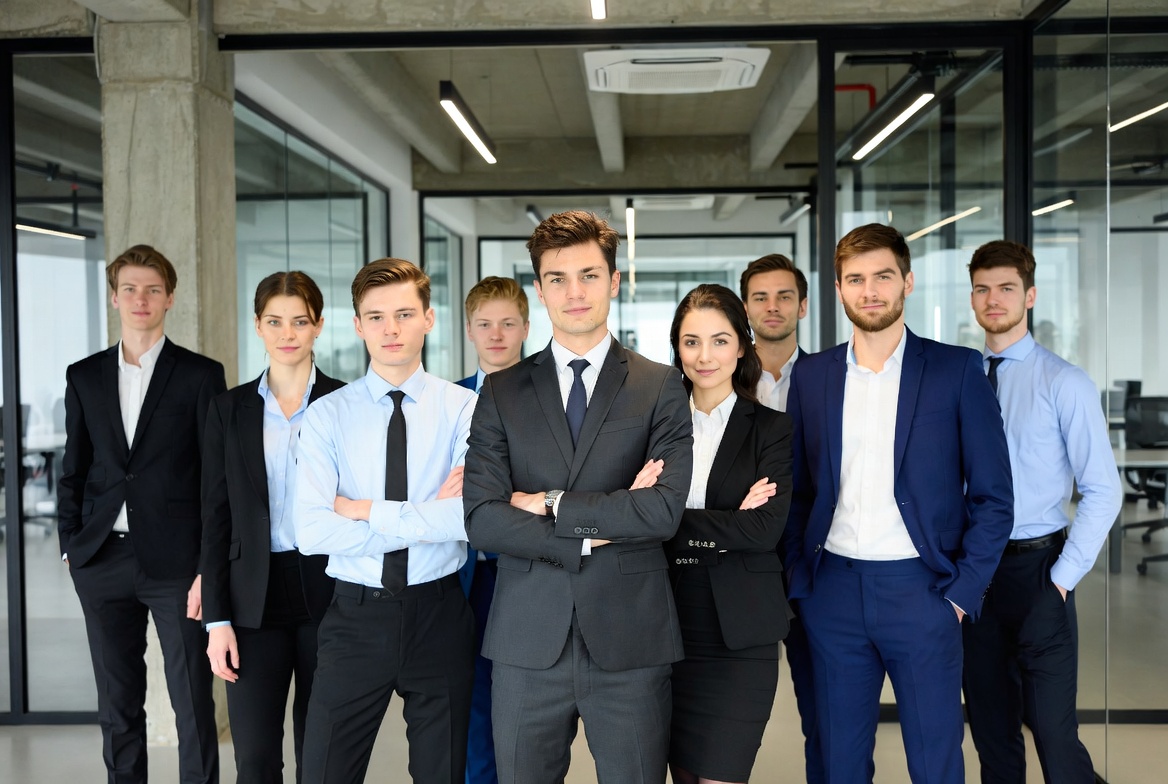 Professional Office Team in Formal Wear