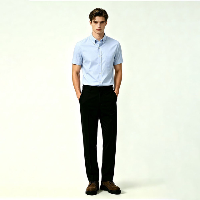 Men's 100% Cotton Short Sleeve Shirt