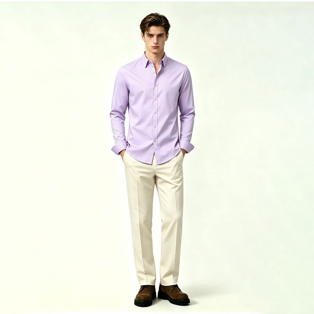 Regular Fit Stretch Business Mens Shirt