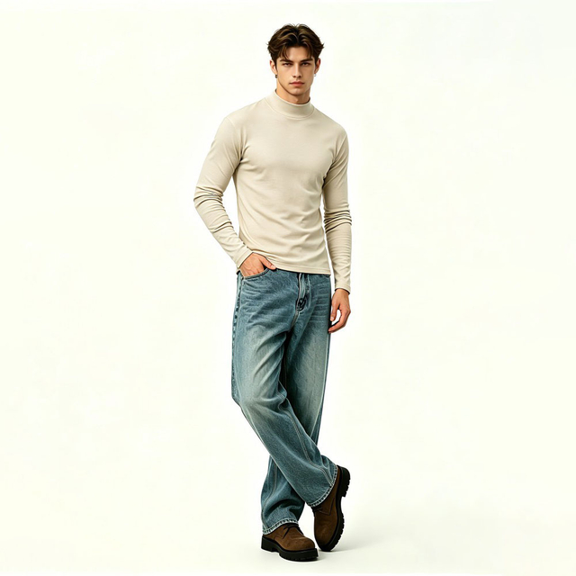 Mens Winter Fleece High Neck Thermal Base Layer