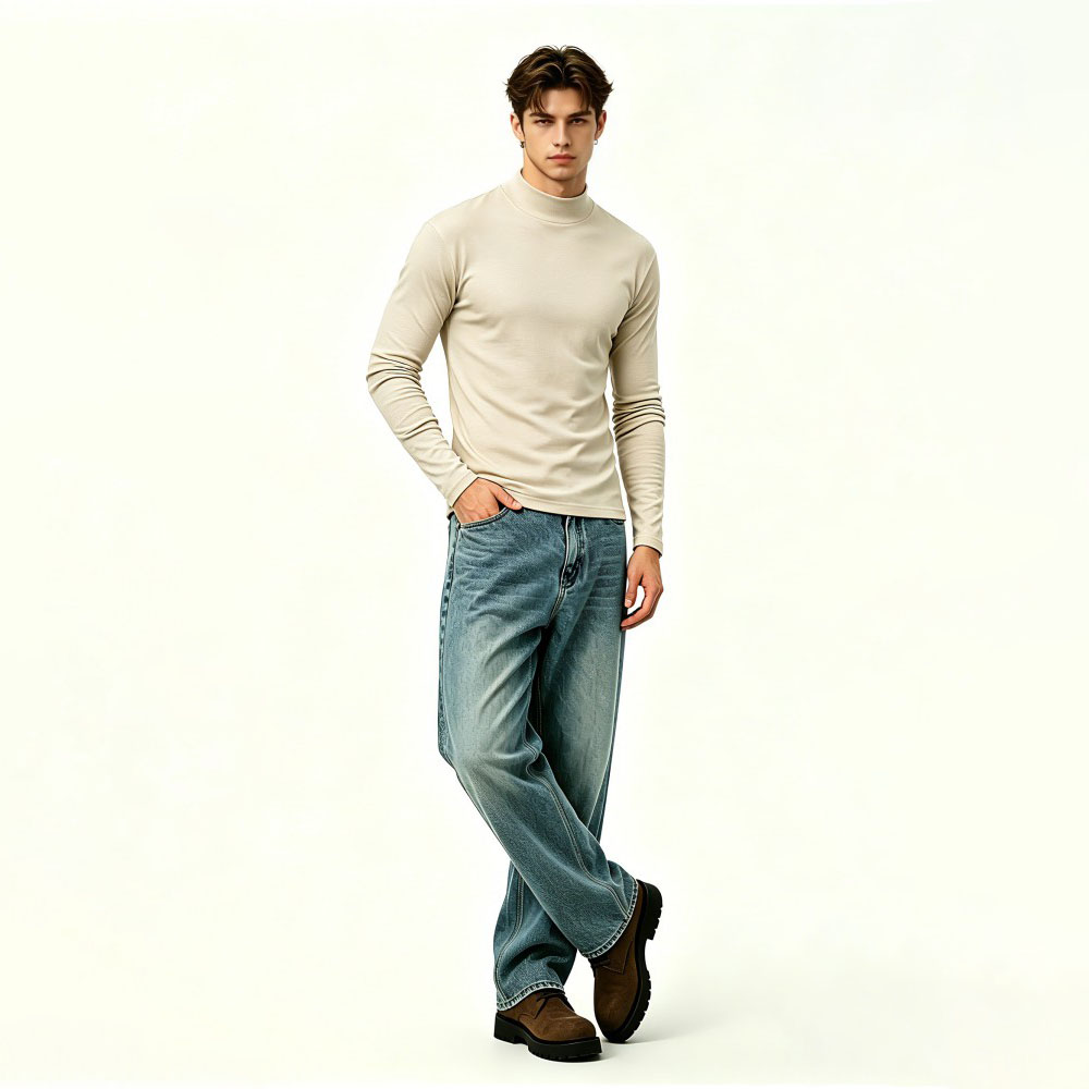 Mens Winter Fleece High Neck Thermal Base Layer