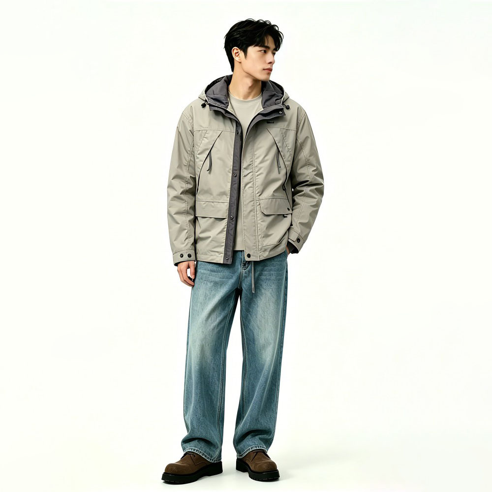 Relaxed Fit Outdoor Hooded Work Jacket