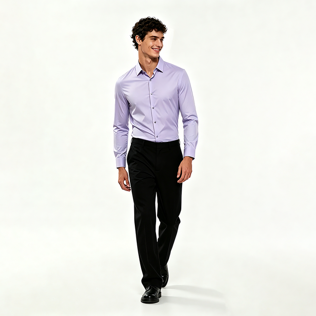 Mens Plus Size Wrinkle Resistant Dress Shirt