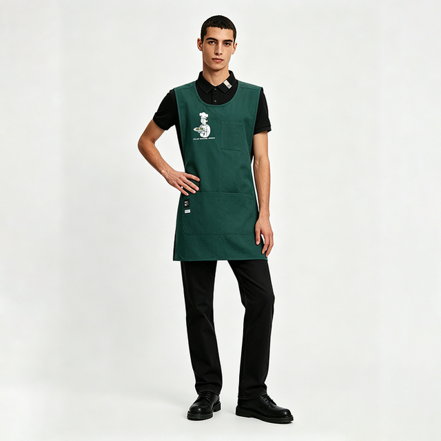 Unisex Satin Embossed Custom Logo Apron