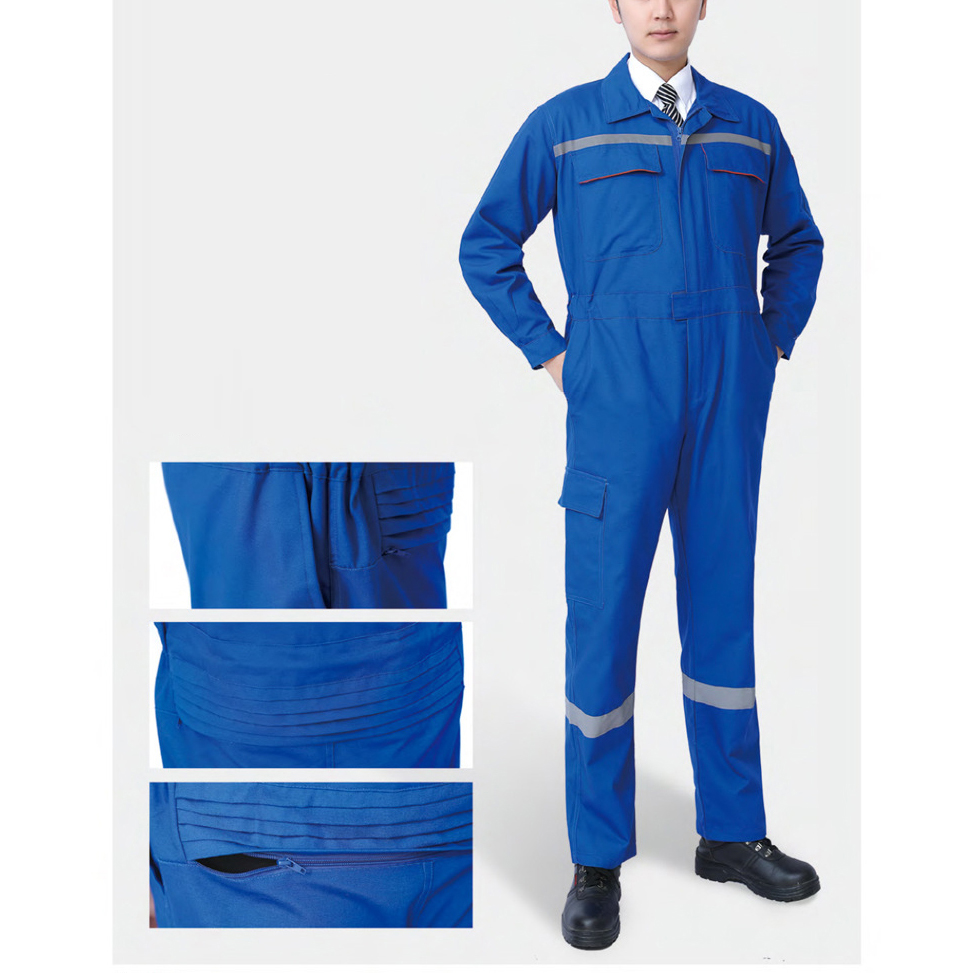 Long Sleeve Coverall with Reflective Strips