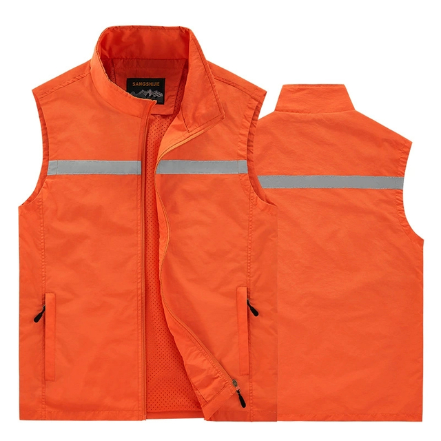 Fluorescent Work Vest with Reflective Strips