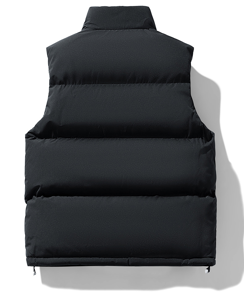 Stand-Up Collar Sleeveless Thermal Vest (3)