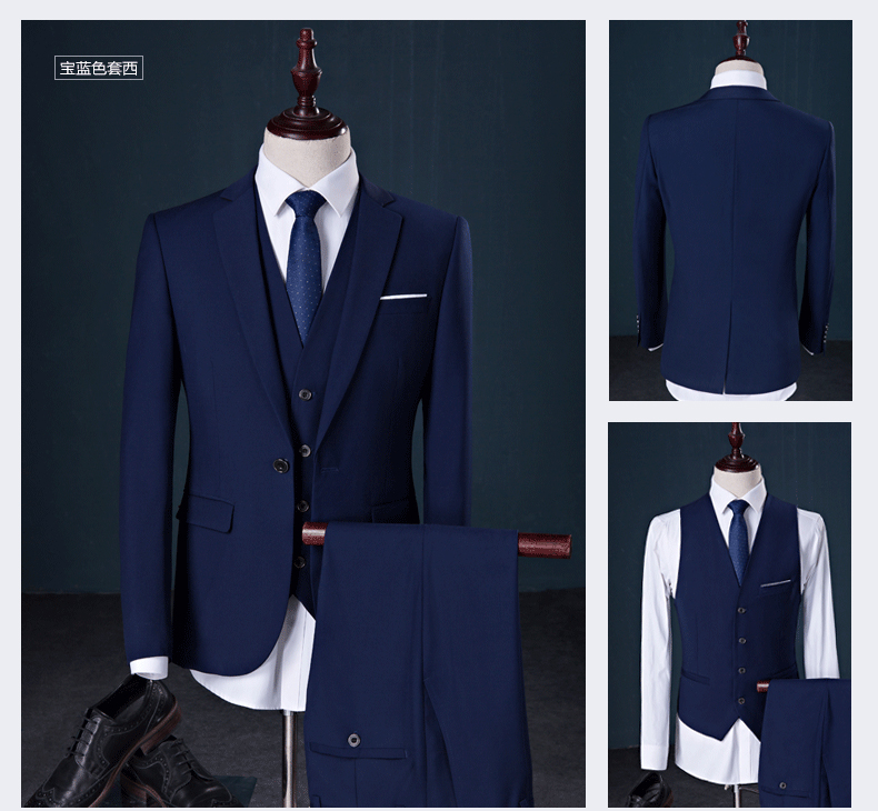 Men's Fashion Business 3 Piece Suit Set (22)