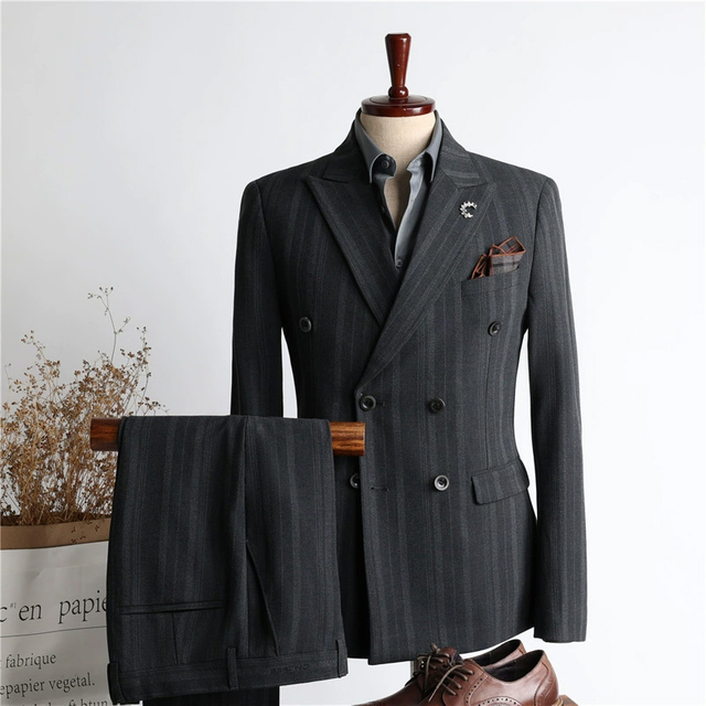 Slim-Fit Grey Blazer Smart Casual