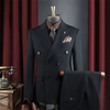 Men's Double-Breasted Business Blazer