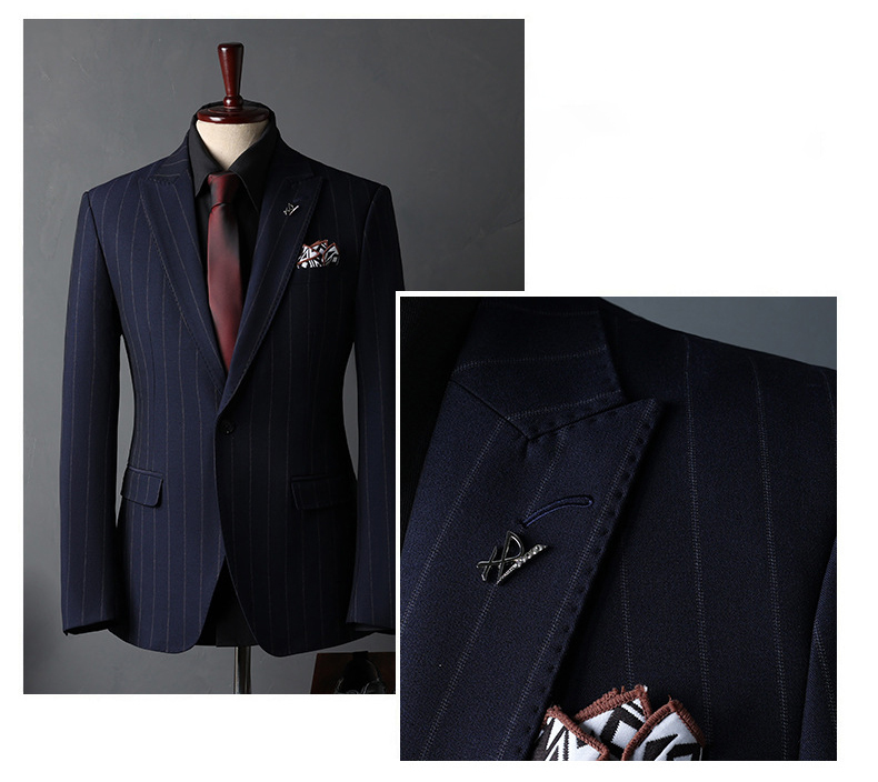 British Style Mens Striped Formal Suit (6)