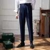 British Style High Waist Mens Dress Pants
