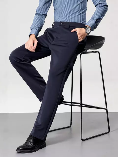High Waist Straight Leg Business Casual Trousers