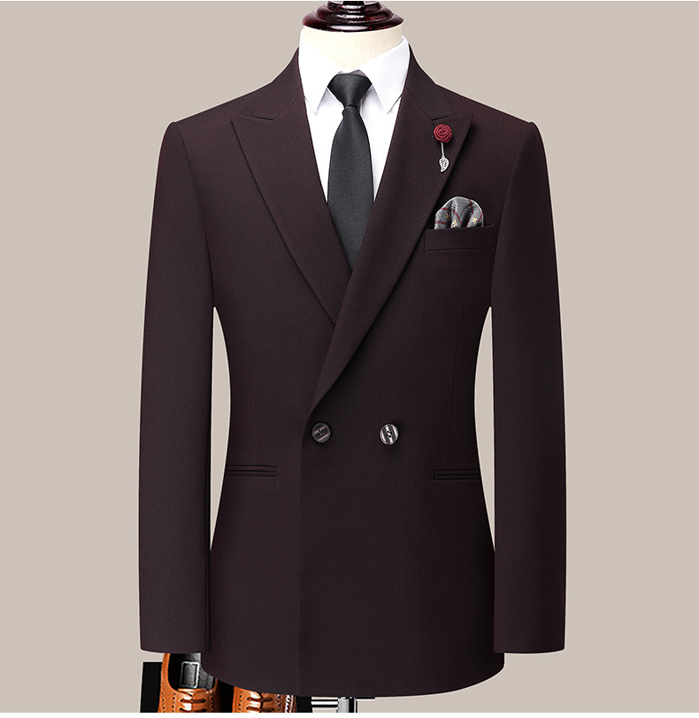 New Mens Double Breasted Two Piece Suit (2)