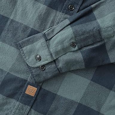 Mens 100% Cotton Plaid Long Sleeve Shirt (2)