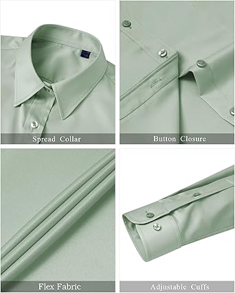 Womens Easy Iron Business Casual Lapel Shirt (5)