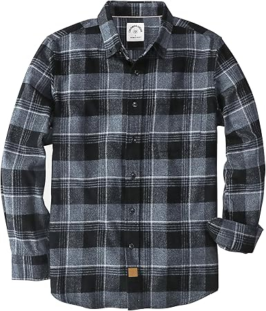100% Cotton Plaid Long Sleeve Casual Shirt